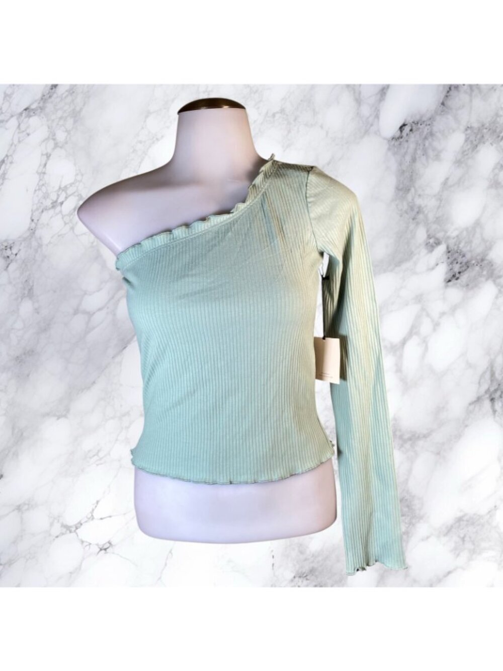 Superdown Sandra One Shoulder Top - Sage - Picture 2 of 8